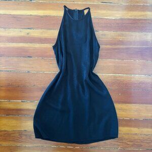 City Triangles 90s Vintage Minimalist Bodycon Halter Little Black Dress CBK